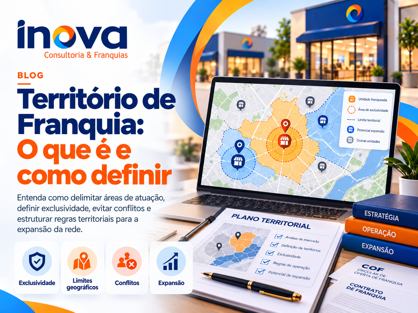 Entenda o que é território de franquia, os tipos de exclusividade, como definir os limites com base em dados e como proteger o território.