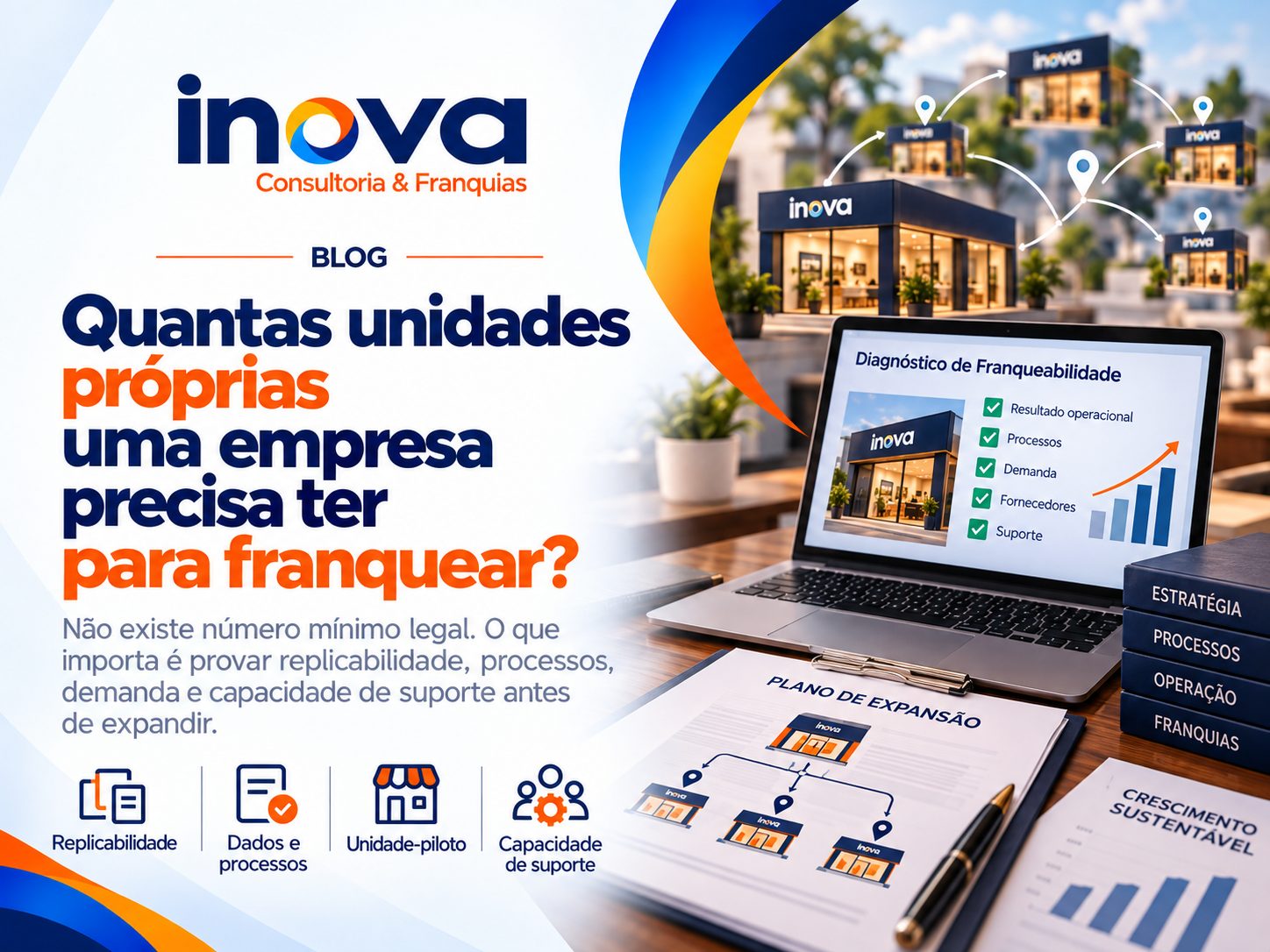 Não existe um número legal de quantas unidades próprias uma empresa precisa ter para franquear. Entenda quais evidências demonstram replicabilidade e quando uma unidade piloto faz sentido.